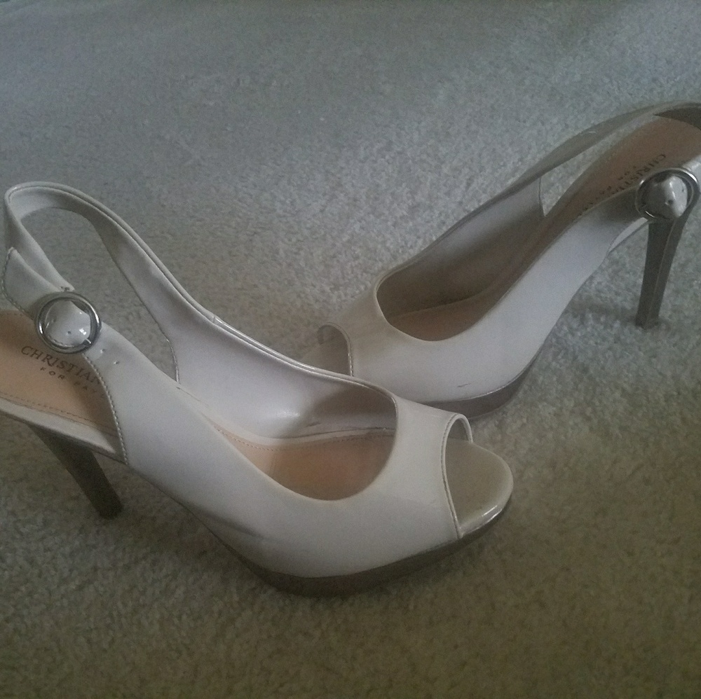 Christian Siriano patent leather high heels